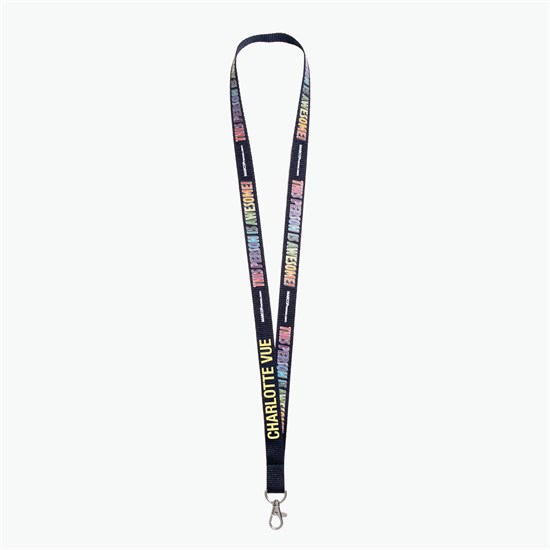 5/8 TrueColor Full Color Personalized Lanyard - Lobster Claw Clip