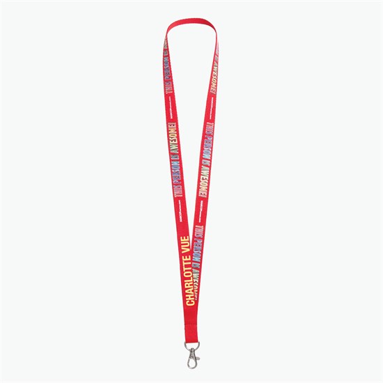 5/8 TrueColor Full Color Personalized Lanyard - Lobster Claw Clip