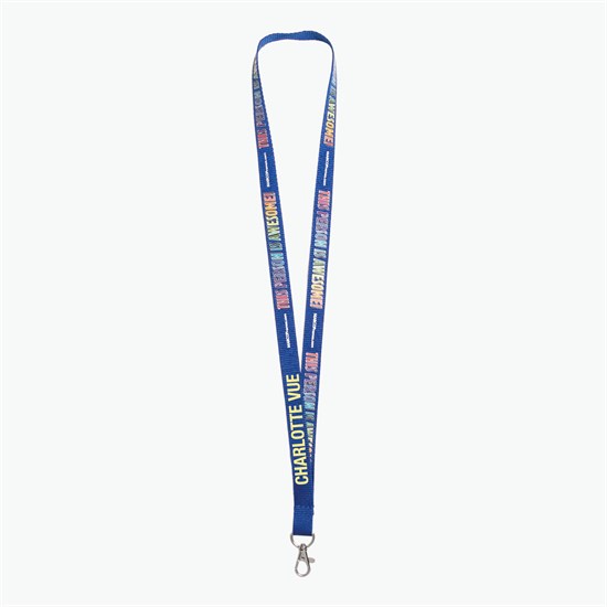 5/8 TrueColor Full Color Personalized Lanyard - Lobster Claw Clip