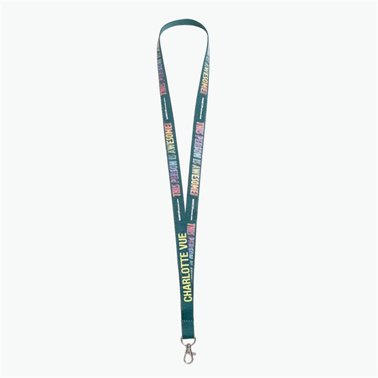 5/8 TrueColor Full Color Personalized Lanyard - Lobster Claw Clip