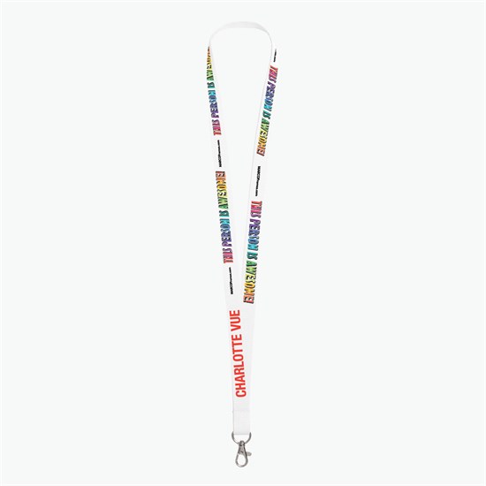 5/8 TrueColor Full Color Personalized Lanyard - Lobster Claw Clip