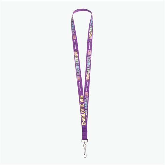 5/8 TrueColor Full Color Personalized Lanyard - Swivel Hook