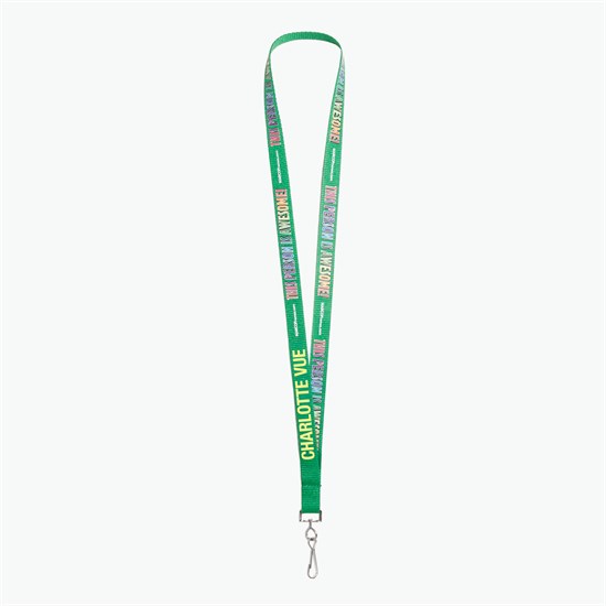 5/8 TrueColor Full Color Personalized Lanyard - Swivel Hook
