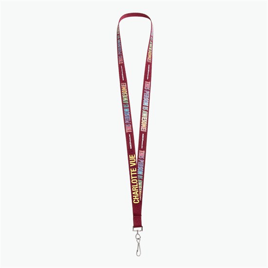 5/8 TrueColor Full Color Personalized Lanyard - Swivel Hook