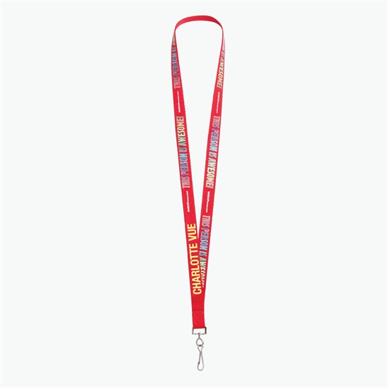 5/8 TrueColor Full Color Personalized Lanyard - Swivel Hook
