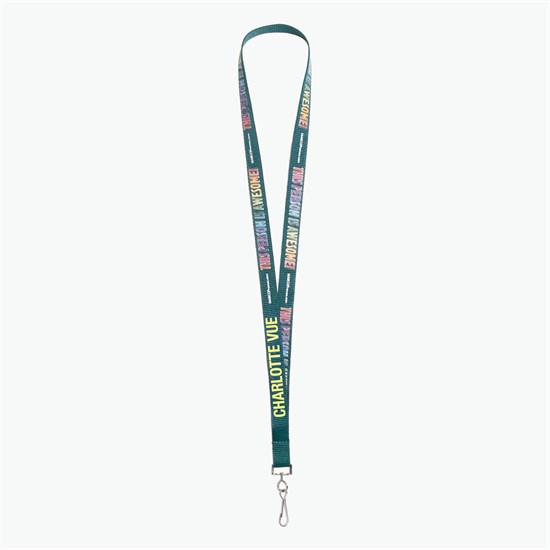 5/8 TrueColor Full Color Personalized Lanyard - Swivel Hook