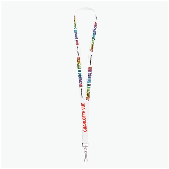 5/8 TrueColor Full Color Personalized Lanyard - Swivel Hook