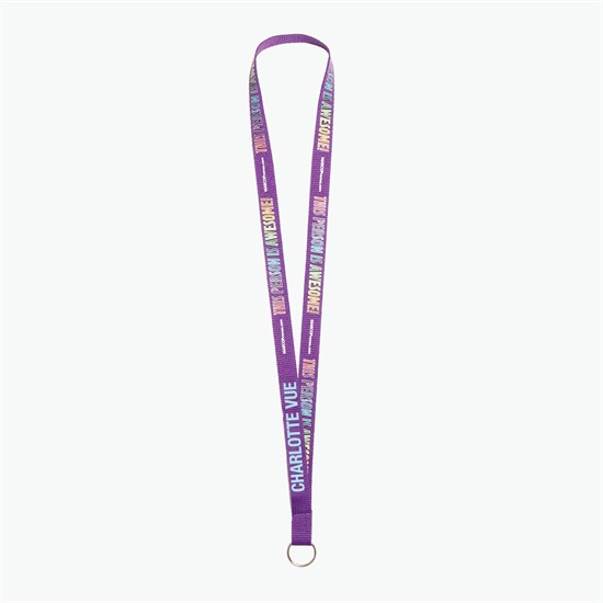 5/8 TrueColor Full Color Personalized Lanyard - Split Ring