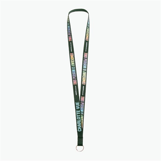 5/8 TrueColor Full Color Personalized Lanyard - Split Ring