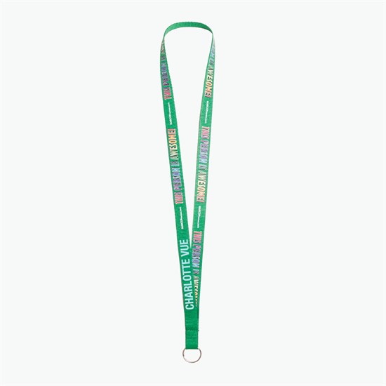 5/8 TrueColor Full Color Personalized Lanyard - Split Ring