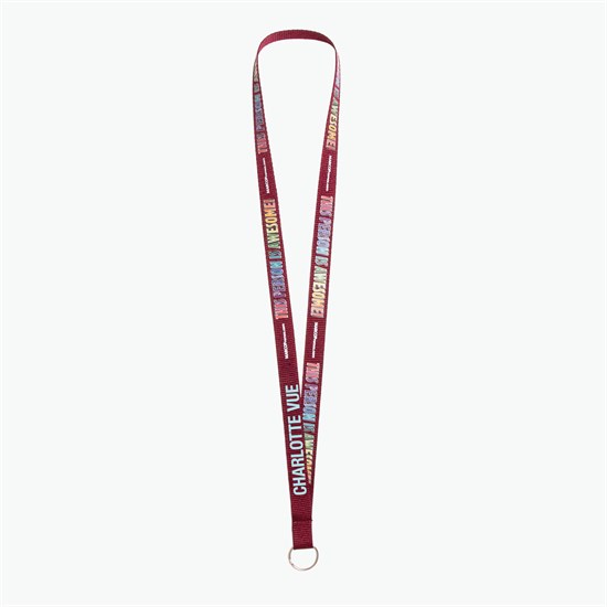5/8 TrueColor Full Color Personalized Lanyard - Split Ring