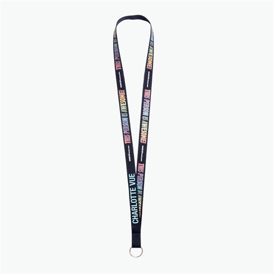5/8 TrueColor Full Color Personalized Lanyard - Split Ring