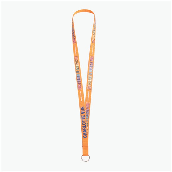 5/8 TrueColor Full Color Personalized Lanyard - Split Ring