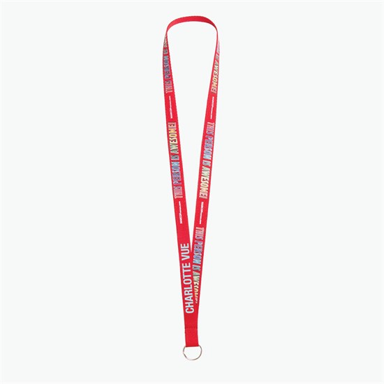 5/8 TrueColor Full Color Personalized Lanyard - Split Ring