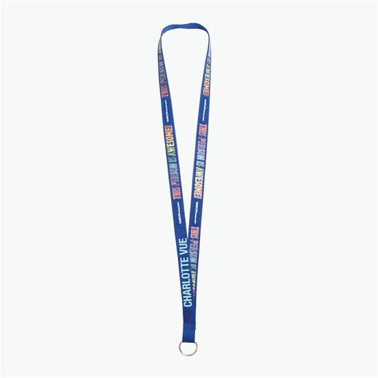 5/8 TrueColor Full Color Personalized Lanyard - Split Ring