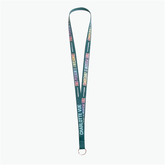 5/8 TrueColor Full Color Personalized Lanyard - Split Ring