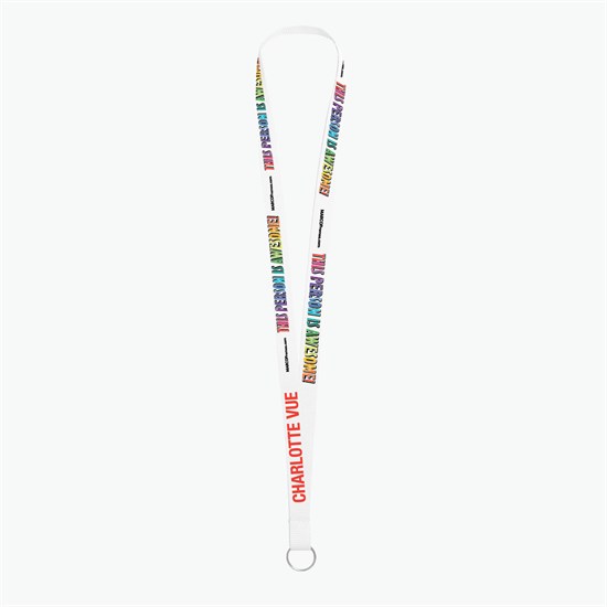 5/8 TrueColor Full Color Personalized Lanyard - Split Ring