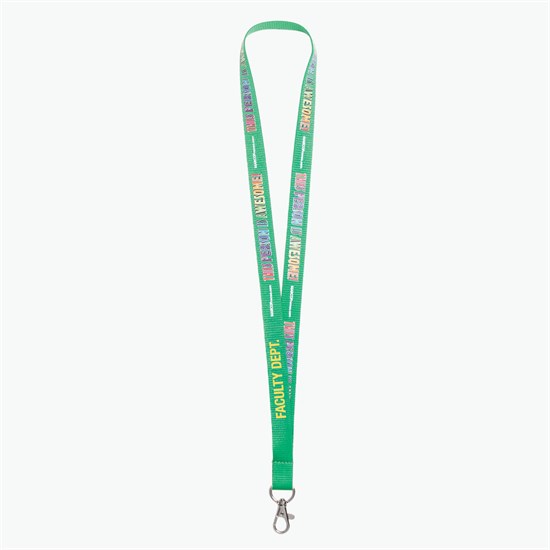 3/4 TrueColor Full Color Personalized Lanyard - Lobster Claw Clip
