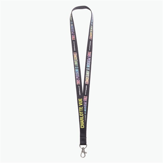 3/4 TrueColor Full Color Personalized Lanyard - Lobster Claw Clip