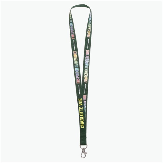 3/4 TrueColor Full Color Personalized Lanyard - Lobster Claw Clip