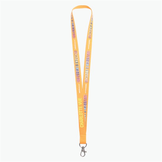3/4 TrueColor Full Color Personalized Lanyard - Lobster Claw Clip