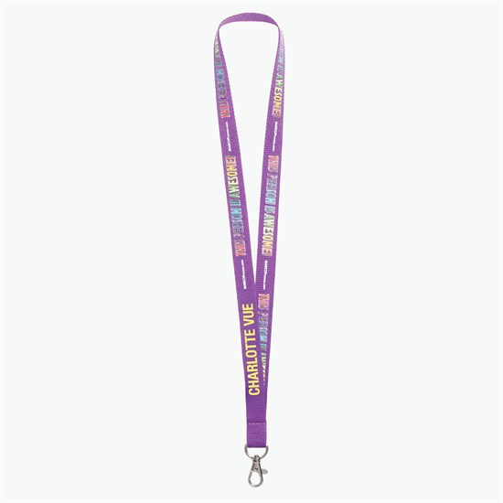 3/4 TrueColor Full Color Personalized Lanyard - Lobster Claw Clip