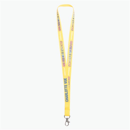 3/4 TrueColor Full Color Personalized Lanyard - Lobster Claw Clip