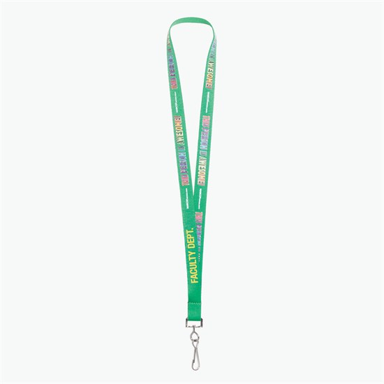 3/4 TrueColor Full Color Personalized Lanyard - Swivel Hook