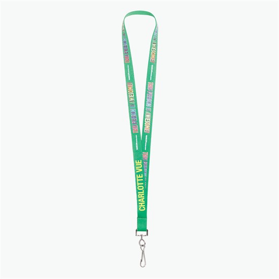 3/4 TrueColor Full Color Personalized Lanyard - Swivel Hook