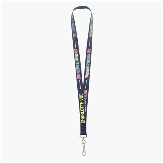 3/4 TrueColor Full Color Personalized Lanyard - Swivel Hook