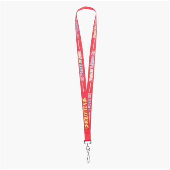 3/4 TrueColor Full Color Personalized Lanyard - Swivel Hook