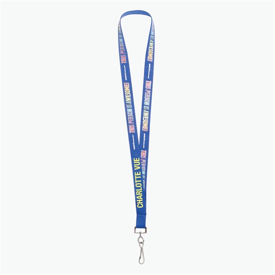 3/4 TrueColor Full Color Personalized Lanyard - Swivel Hook
