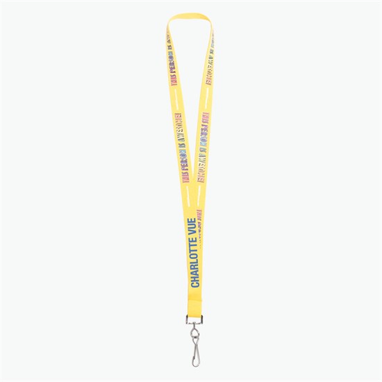 3/4 TrueColor Full Color Personalized Lanyard - Swivel Hook