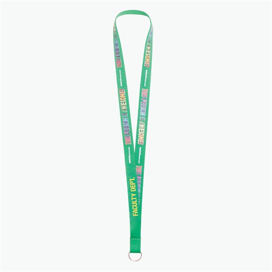 3/4 TrueColor Full Color Personalized Lanyard - Split Ring