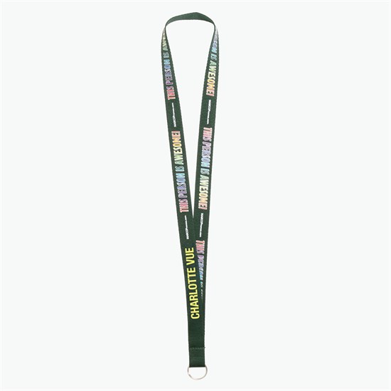 3/4 TrueColor Full Color Personalized Lanyard - Split Ring
