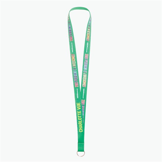 3/4 TrueColor Full Color Personalized Lanyard - Split Ring