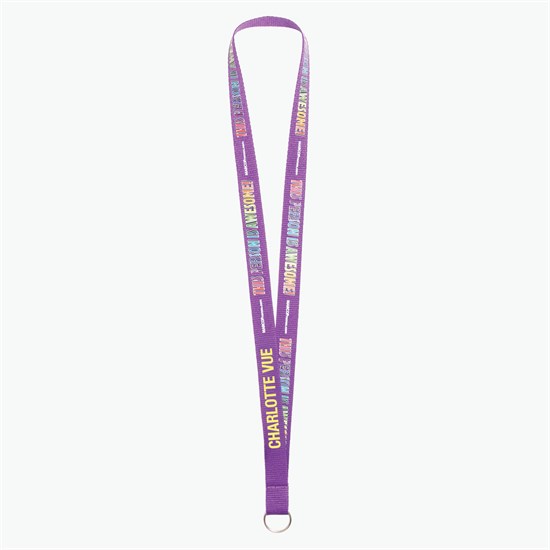 3/4 TrueColor Full Color Personalized Lanyard - Split Ring