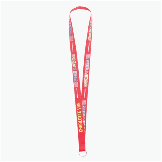 3/4 TrueColor Full Color Personalized Lanyard - Split Ring