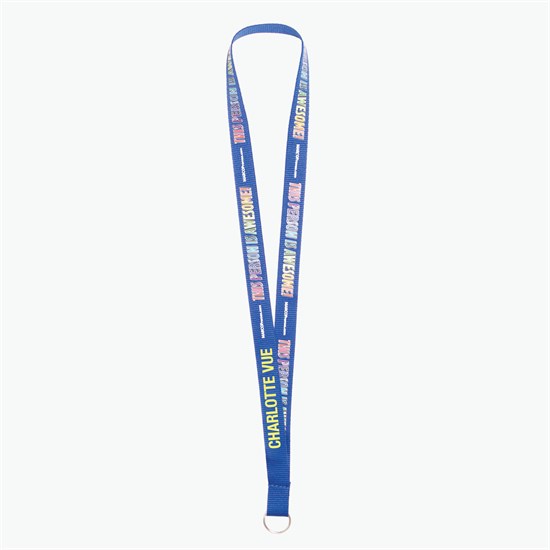 3/4 TrueColor Full Color Personalized Lanyard - Split Ring