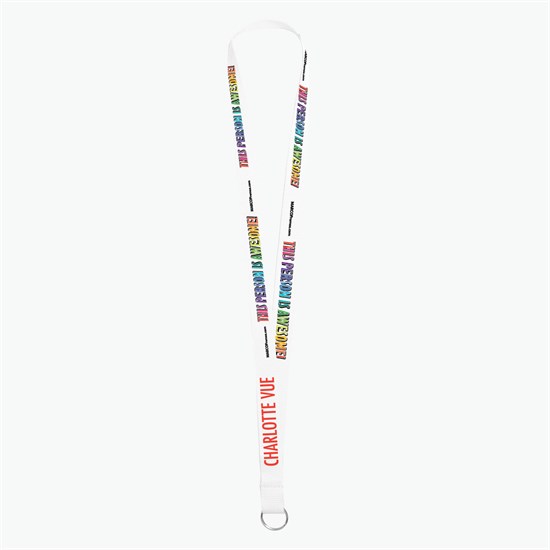 3/4 TrueColor Full Color Personalized Lanyard - Split Ring