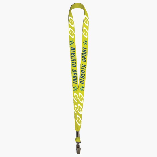 3/4 Heritage Full Color Dye Sublimated Lanyard with Bulldog Clip