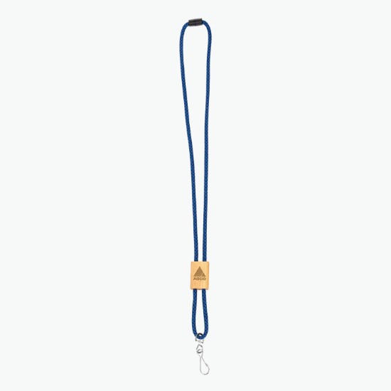 Braided Rope Lanyard with Bamboo Adjuster - Snap Hook