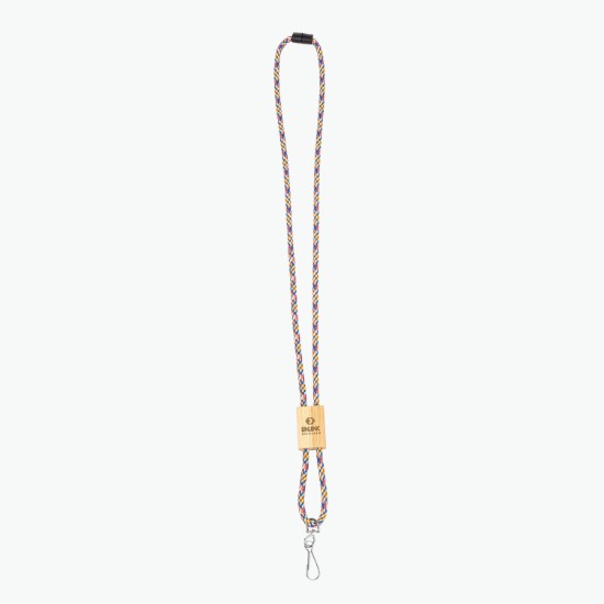 Braided Rope Lanyard with Bamboo Adjuster - Snap Hook