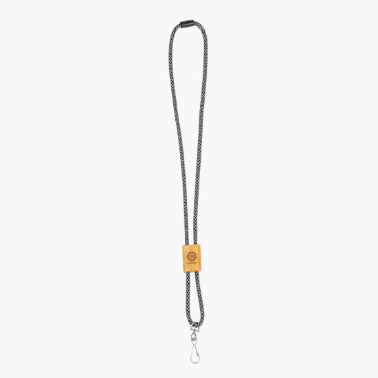 Braided Rope Lanyard with Bamboo Adjuster - Snap Hook