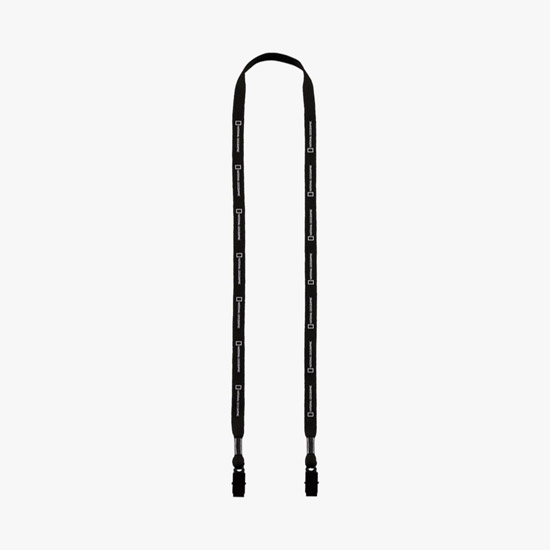 1/2 No-Flip Cotton Lanyard with Double Bulldog Clip