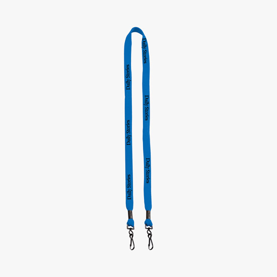 1/2 No-Flip Cotton Lanyard with Double Swivel Snap Hook