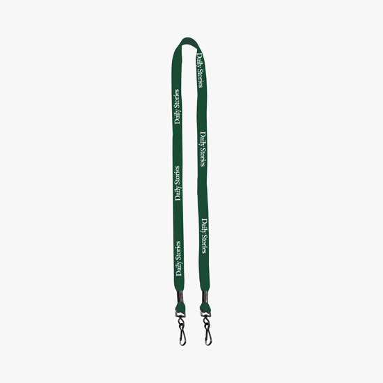 1/2 No-Flip Cotton Lanyard with Double Swivel Snap Hook