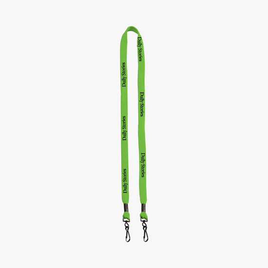 1/2 No-Flip Cotton Lanyard with Double Swivel Snap Hook