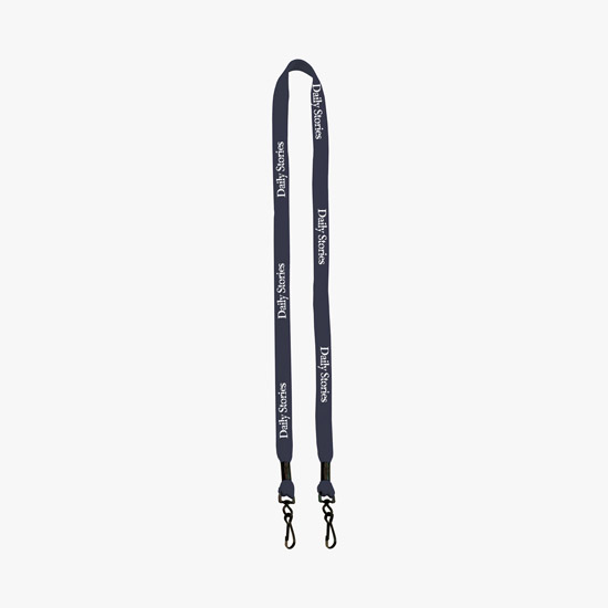 1/2 No-Flip Cotton Lanyard with Double Swivel Snap Hook