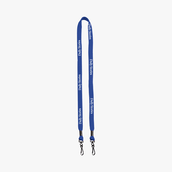 1/2 No-Flip Cotton Lanyard with Double Swivel Snap Hook